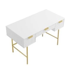 Richmond Ridged Dressing Table, Matte White -Daals Store BSD 123 WHITE WB4