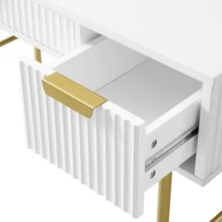 Richmond Ridged Dressing Table, Matte White -Daals Store BSD 123 WHITE detail2