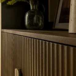 Richmond Ridged Tall Bookcase With Doors, Dark Ash 21 Richmond Ridged Tall Bookcase With Doors, Dark Ash -Daals Store BSD 124 DARKWOOD scene6