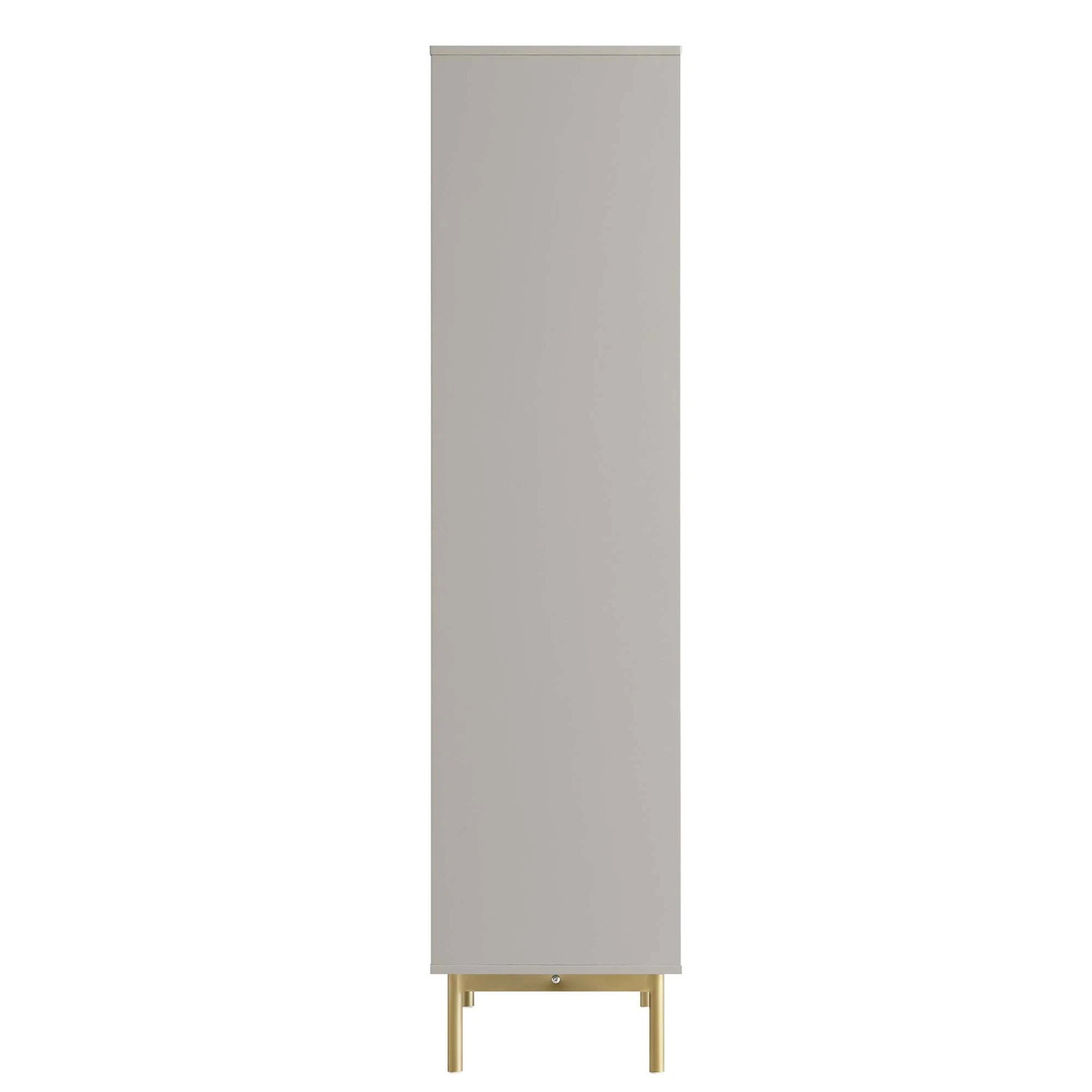 Richmond Ridged Tall Bookcase With Doors, Matte Taupe 8 Richmond Ridged Tall Bookcase With Doors, Matte Taupe - Image 8