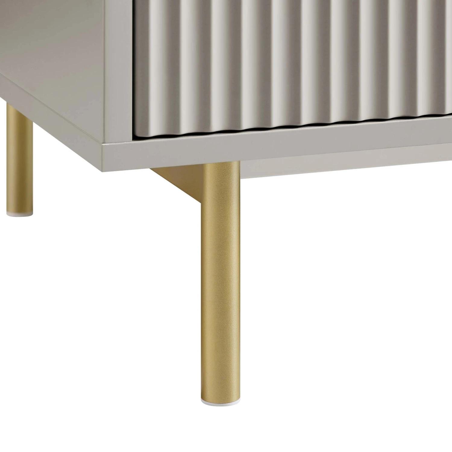 Richmond Ridged Tall Bookcase With Doors, Matte Taupe 13 Richmond Ridged Tall Bookcase With Doors, Matte Taupe - Image 13