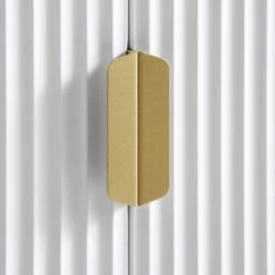 Richmond Ridged Tall Bookcase With Doors, Matte White -Daals Store BSD 124 WHITE detail3