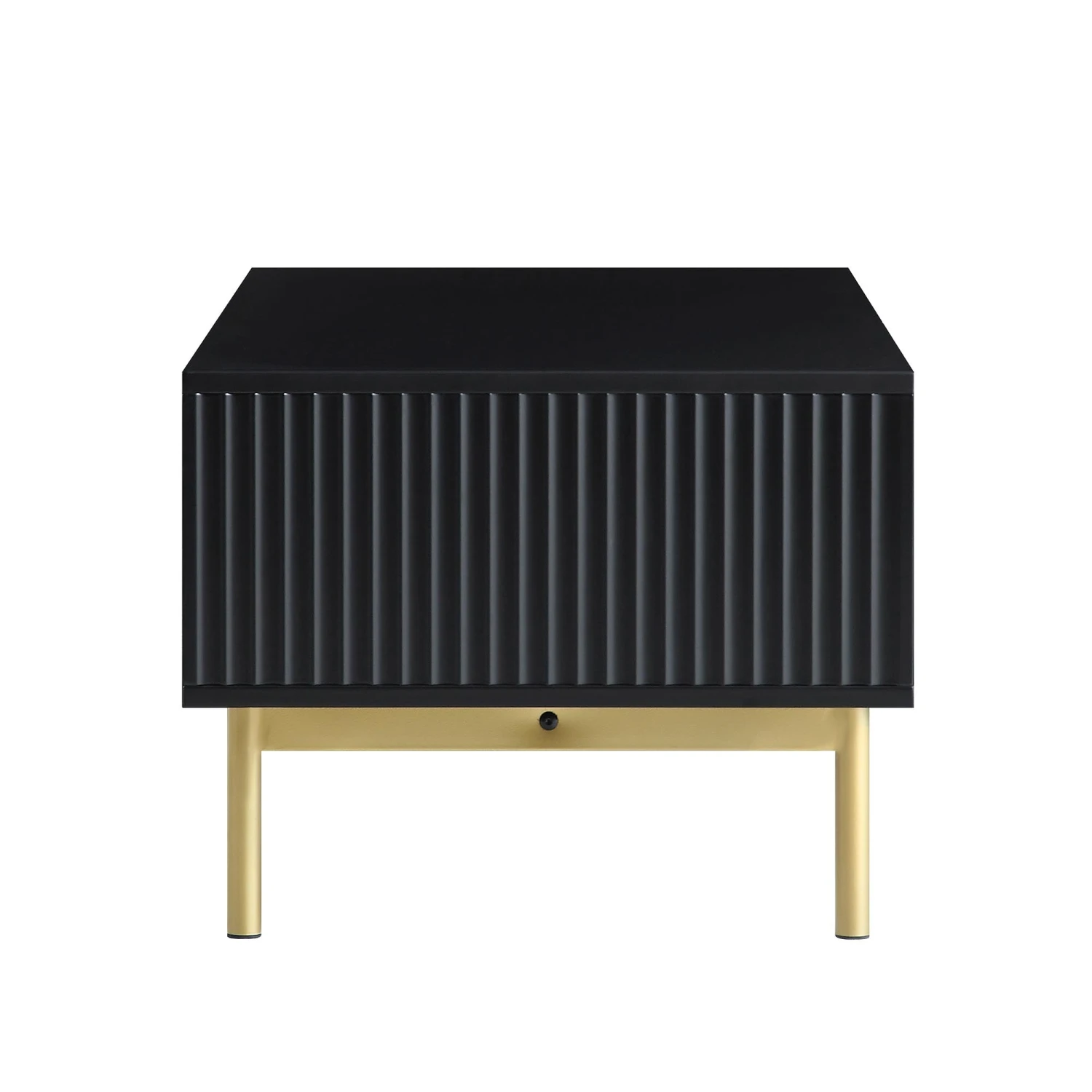 Richmond Ridged Coffee Table With Drawer, Matte Black 10 Richmond Ridged Coffee Table With Drawer, Matte Black - Image 10