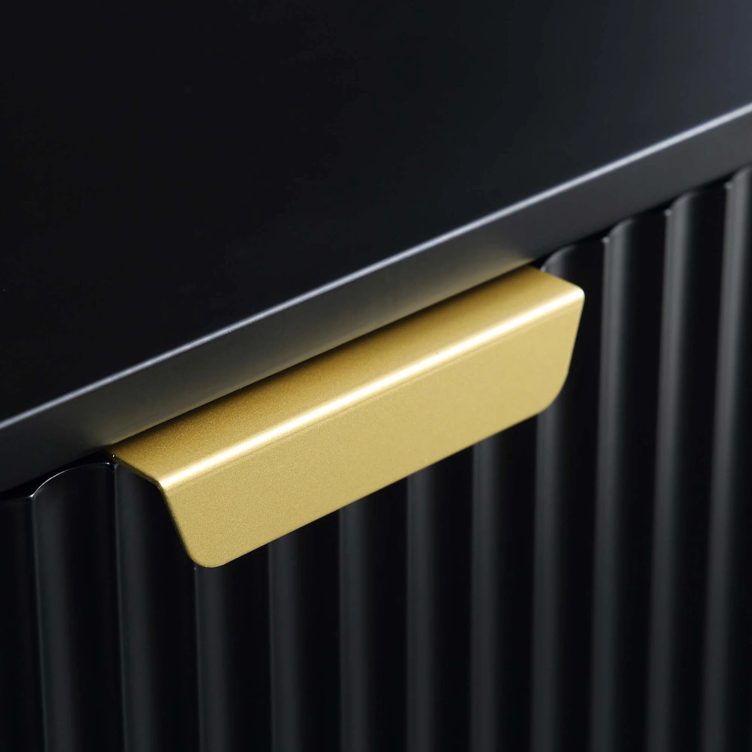 Richmond Ridged Coffee Table With Drawer, Matte Black 14 Richmond Ridged Coffee Table With Drawer, Matte Black - Image 14