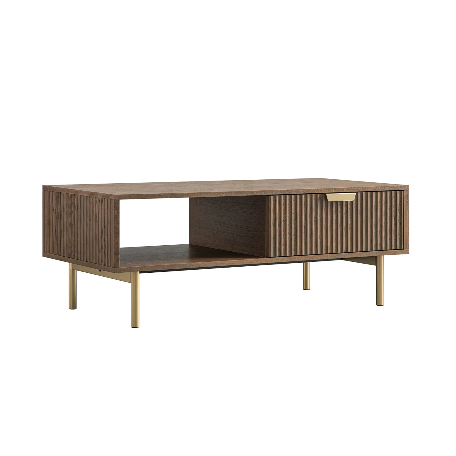 Richmond Ridged Coffee Table With Drawer, Dark Ash 2 Richmond Ridged Coffee Table With Drawer, Dark Ash - Image 2