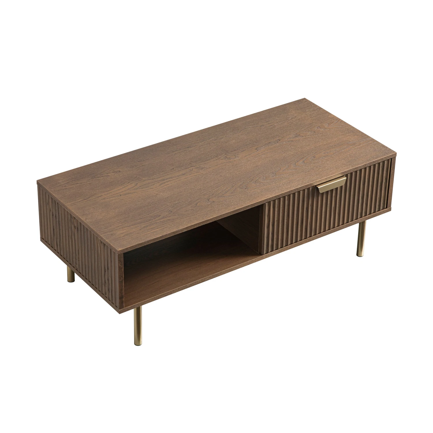 Richmond Ridged Coffee Table With Drawer, Dark Ash 5 Richmond Ridged Coffee Table With Drawer, Dark Ash - Image 5