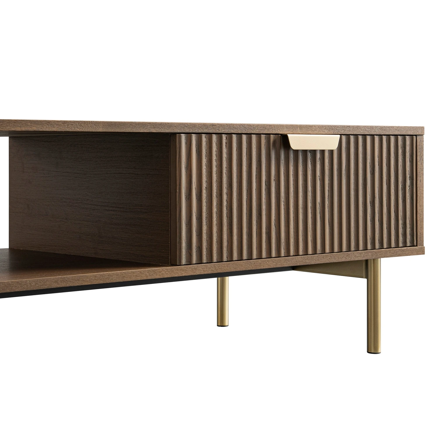 Richmond Ridged Coffee Table With Drawer, Dark Ash 9 Richmond Ridged Coffee Table With Drawer, Dark Ash - Image 9