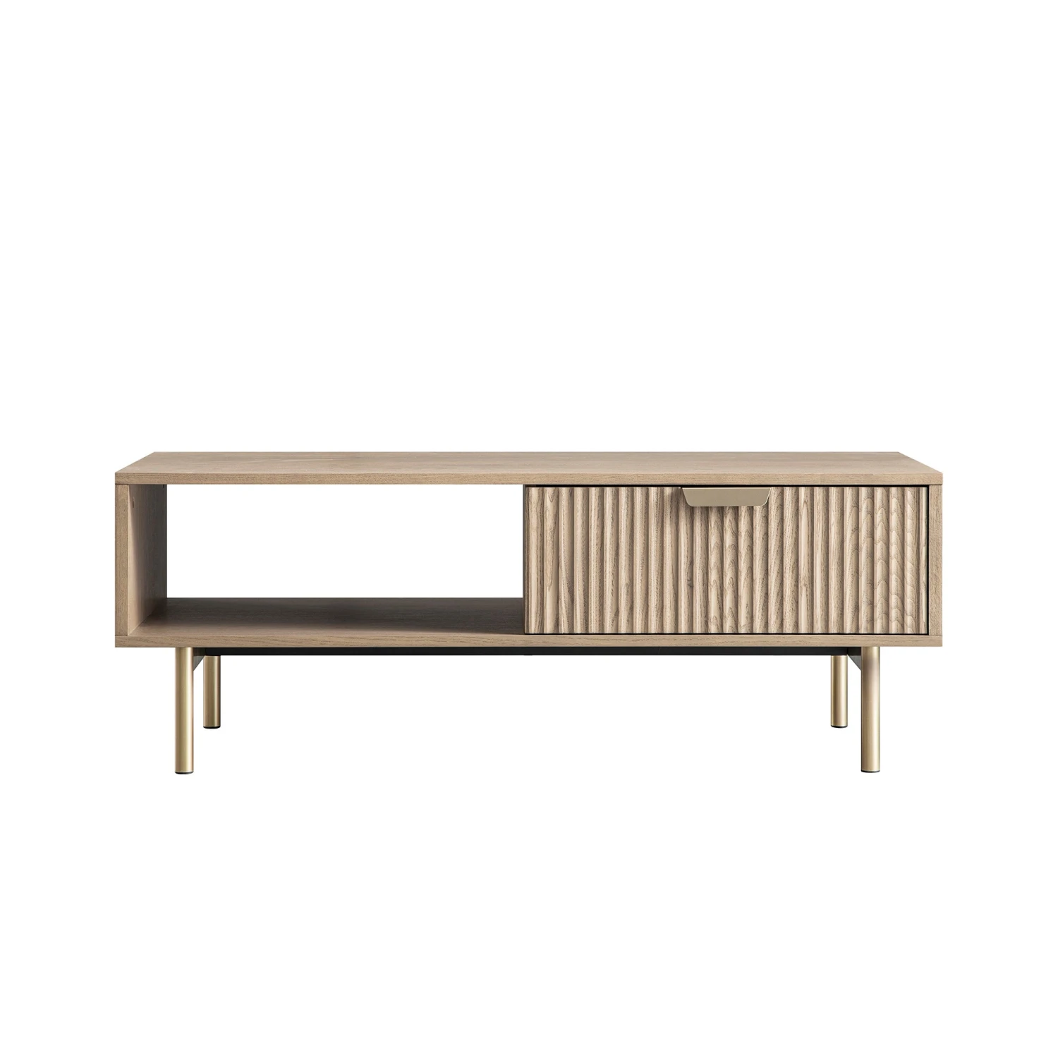Richmond Ridged Coffee Table With Drawer, Light Ash 1 Richmond Ridged Coffee Table With Drawer, Light Ash