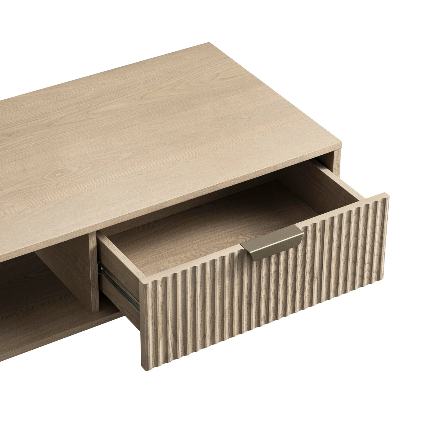 Richmond Ridged Coffee Table With Drawer, Light Ash 8 Richmond Ridged Coffee Table With Drawer, Light Ash - Image 8