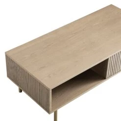 Richmond Ridged Coffee Table With Drawer, Light Ash 18 Richmond Ridged Coffee Table With Drawer, Light Ash -Daals Store BSD 125 LIGHTWOOD detail2