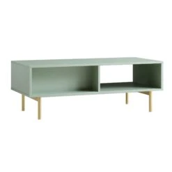 Richmond Ridged Coffee Table With Drawer, Matte Sage Green -Daals Store BSD 125 SAGE WB6