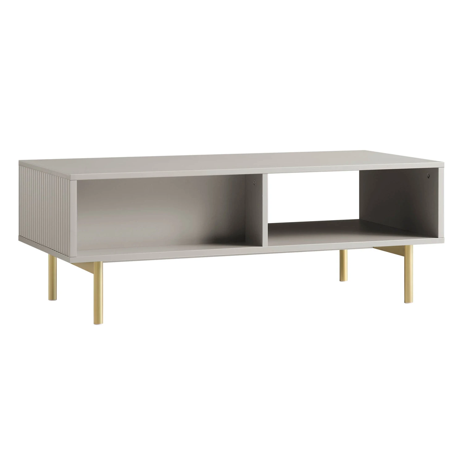 Richmond Ridged Coffee Table With Drawer, Matte Taupe 10 Richmond Ridged Coffee Table With Drawer, Matte Taupe - Image 10