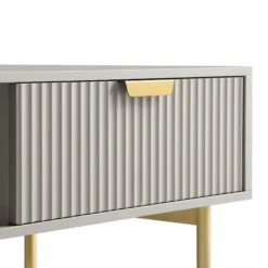 Richmond Ridged Coffee Table With Drawer, Matte Taupe 24 Richmond Ridged Coffee Table With Drawer, Matte Taupe -Daals Store BSD 125 TAUPE detail1 1