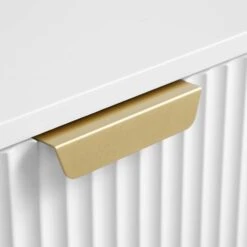 Richmond Ridged Coffee Table With Drawer, Matte White -Daals Store BSD 125 WHITE detail3