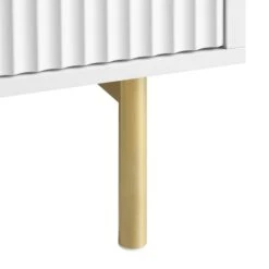 Richmond Ridged Coffee Table With Drawer, Matte White -Daals Store BSD 125 WHITE detail4