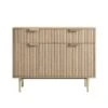 Richmond Ridged 2-Door Cabinet With Drawers, Light Ash -Daals Store BSD 126 LIGHTWOOD WB1
