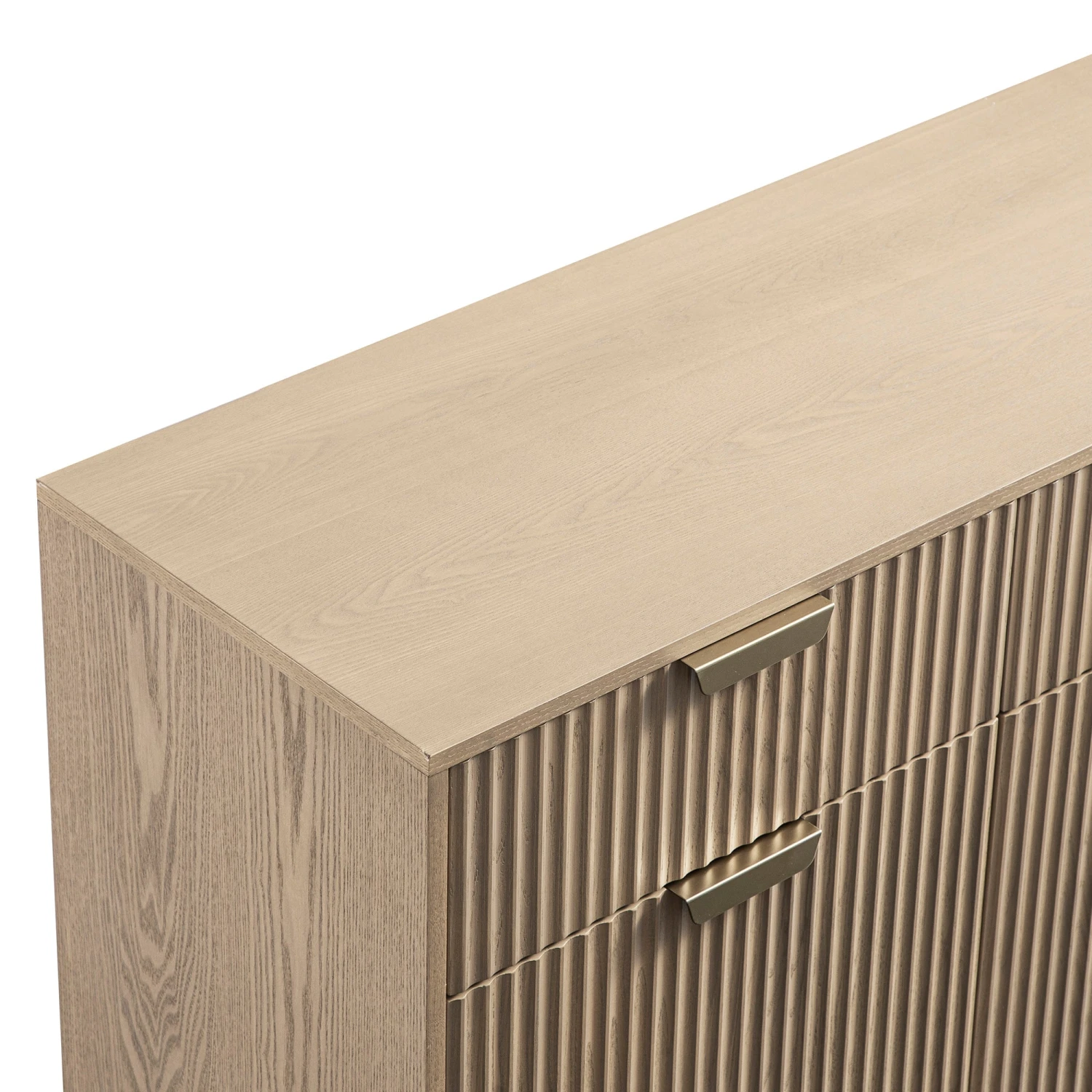 Richmond Ridged 2-Door Cabinet With Drawers, Light Ash 9 Richmond Ridged 2-Door Cabinet With Drawers, Light Ash - Image 9