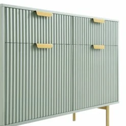 Richmond Ridged 2-Door Cabinet With Drawers, Matte Sage Green -Daals Store BSD 126 SAGE detail1
