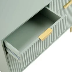 Richmond Ridged 2-Door Cabinet With Drawers, Matte Sage Green -Daals Store BSD 126 SAGE detail2