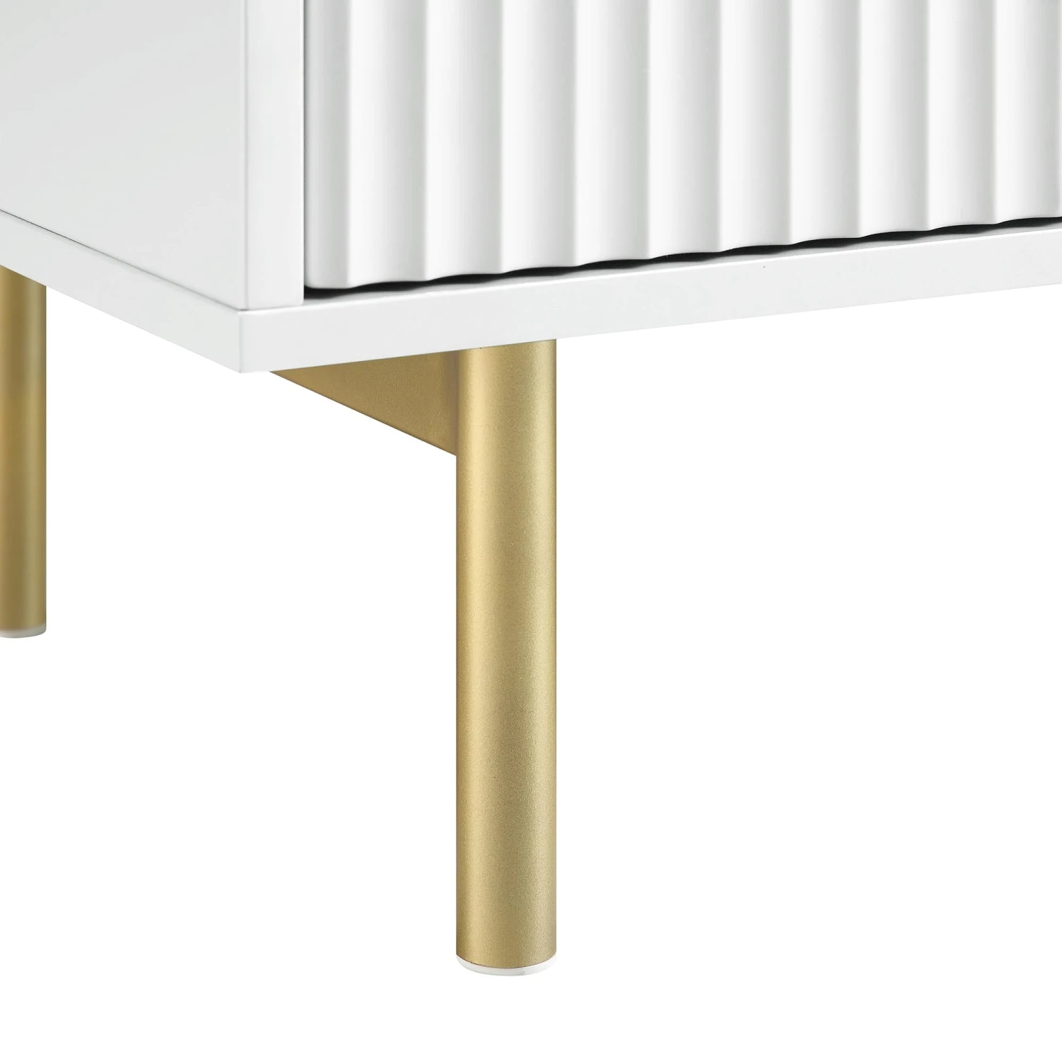 Richmond Ridged 2-Door Cabinet with Drawers β Matte White and Gold Luxe Sideboard 12 Richmond Ridged 2-Door Cabinet with Drawers β Matte White and Gold Luxe Sideboard - Image 12