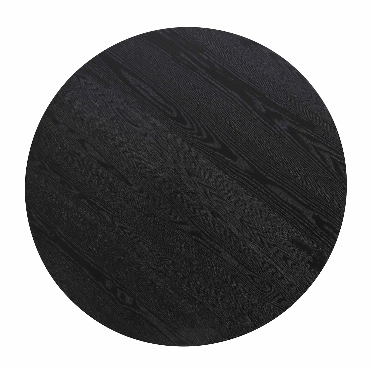 Maru Round Oak Pedestal Dining Table, Black 6 Maru Round Oak Pedestal Dining Table, Black - Image 6