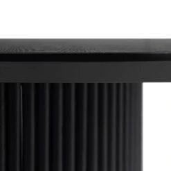 Maru Round Oak Pedestal Dining Table, Black 17 Maru Round Oak Pedestal Dining Table, Black -Daals Store BSD 134 BLACK detail2