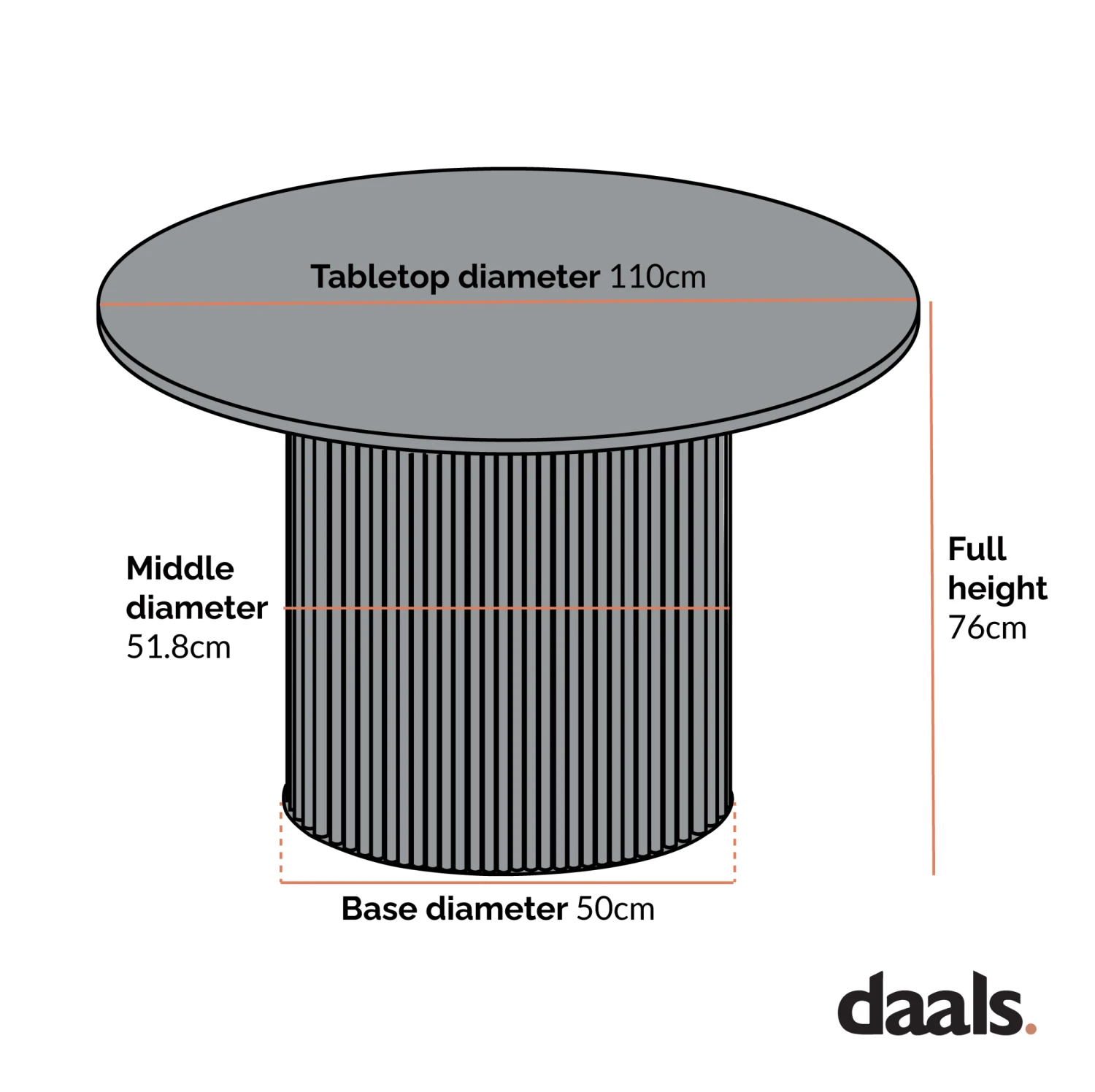 Maru Round Oak Pedestal Dining Table, Black 5 Maru Round Oak Pedestal Dining Table, Black - Image 5