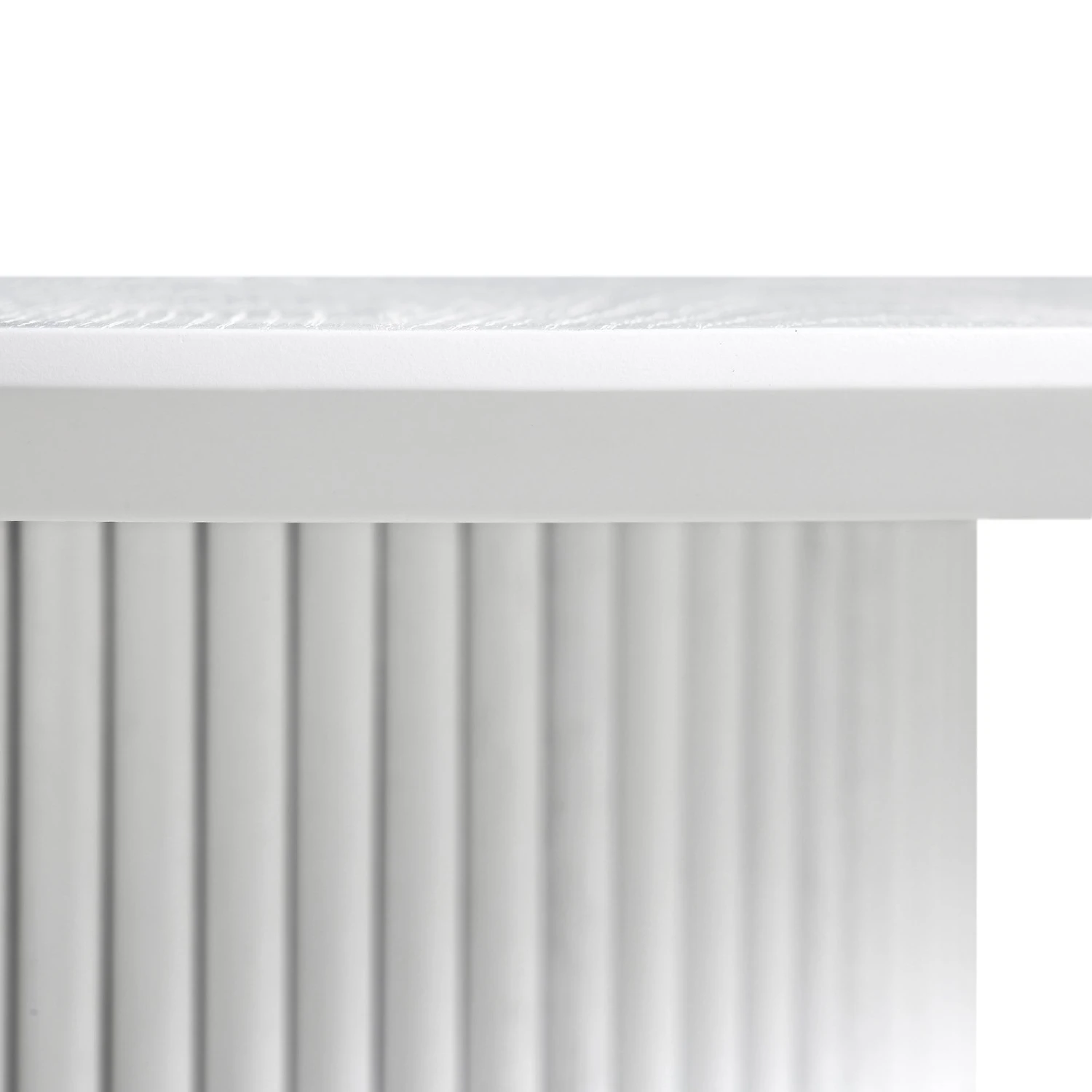 Maru Round Oak Pedestal Dining Table, Washed White 6 Maru Round Oak Pedestal Dining Table, Washed White - Image 6