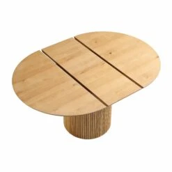 Maru Round 4-6 Seater Extending Oak Pedestal Dining Table, Oak -Daals Store BSD 135 OAK WB2