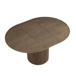 Maru Silver Oak Round 4-6 Seater Extending Dining Table β Japandi Fluted Pedestal Design 22 Maru Silver Oak Round 4-6 Seater Extending Dining Table β Japandi Fluted Pedestal Design -Daals Store BSD 135 SILK WB1