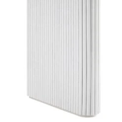 Maru Oval 160-200cm Extending Oak Dining Table – Washed White Fluted Pedestal Japandi Table -Daals Store BSD 136 WHITE detail2