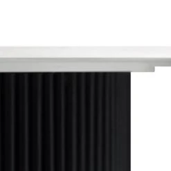 Maru 110cm Round Dining Table β Black Fluted Oak Pedestal with White Ceramic Top 17 Maru 110cm Round Dining Table β Black Fluted Oak Pedestal with White Ceramic Top -Daals Store BSD 137 BLACK detail2