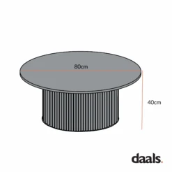 Maru Round Oak Pedestal Coffee Table, Oak 12 Maru Round Oak Pedestal Coffee Table, Oak -Daals Store BSD 138 CHART 3