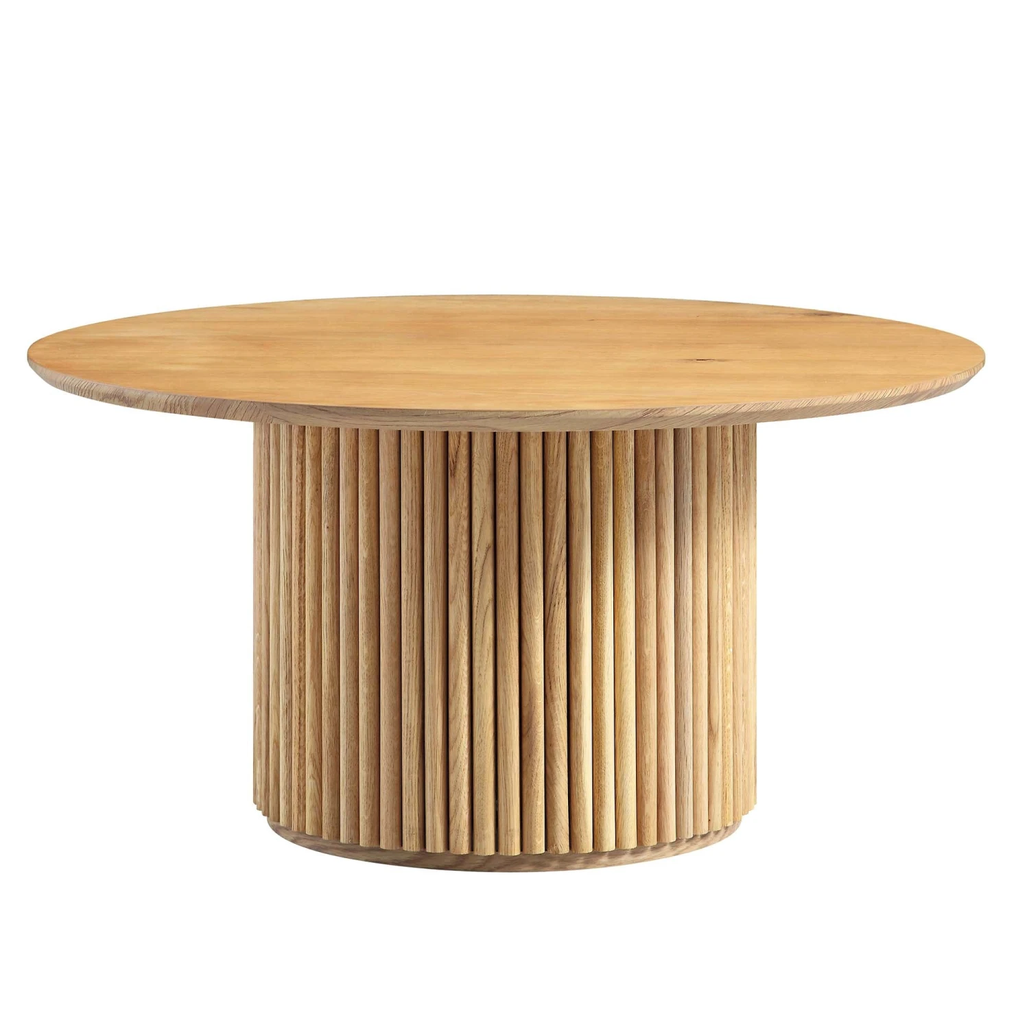 Maru Round Oak Pedestal Coffee Table, Oak 3 Maru Round Oak Pedestal Coffee Table, Oak - Image 3