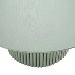 Maru Round Oak Pedestal Coffee Table, Sage Green -Daals Store BSD 138 SAGE detail3