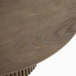 Maru Round Oak Pedestal Coffee Table, Silver Oak 17 Maru Round Oak Pedestal Coffee Table, Silver Oak -Daals Store BSD 138 SILK detail2