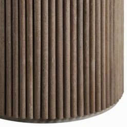 Maru Round Oak Pedestal Coffee Table, Silver Oak 18 Maru Round Oak Pedestal Coffee Table, Silver Oak -Daals Store BSD 138 SILK detail3