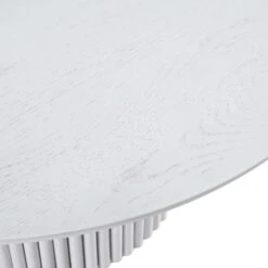 Maru Round Oak Pedestal Coffee Table, Washed White -Daals Store BSD 138 WHITE detail4