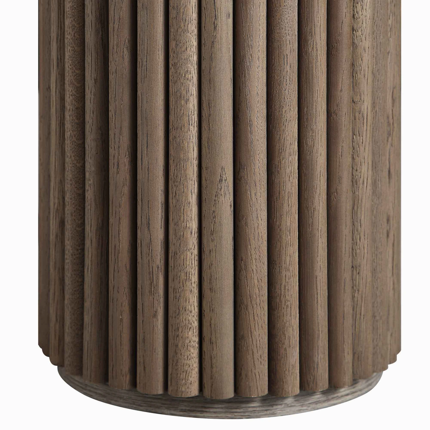 Maru Oak Round Side Table, Silver Oak 9 Maru Oak Round Side Table, Silver Oak - Image 9
