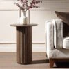 Maru Oak Round Side Table, Silver Oak -Daals Store BSD 139 SILK main