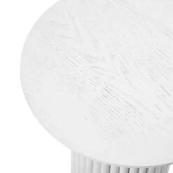 Maru Oak Round Side Table, Washed White -Daals Store BSD 139 WHITE detail1