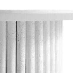 Maru Oak Round Side Table, Washed White -Daals Store BSD 139 WHITE detail3