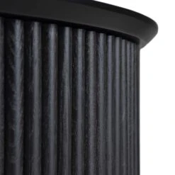 Maru Black Oak Round Storage Coffee Table - Fluted Base Minimalist Design 25 Maru Black Oak Round Storage Coffee Table - Fluted Base Minimalist Design -Daals Store BSD 140 BLACK detail4