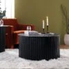 Maru Oak Round Coffee Table With Storage, Black 26 Maru Oak Round Coffee Table With Storage, Black -Daals Store BSD 140 BLACK main