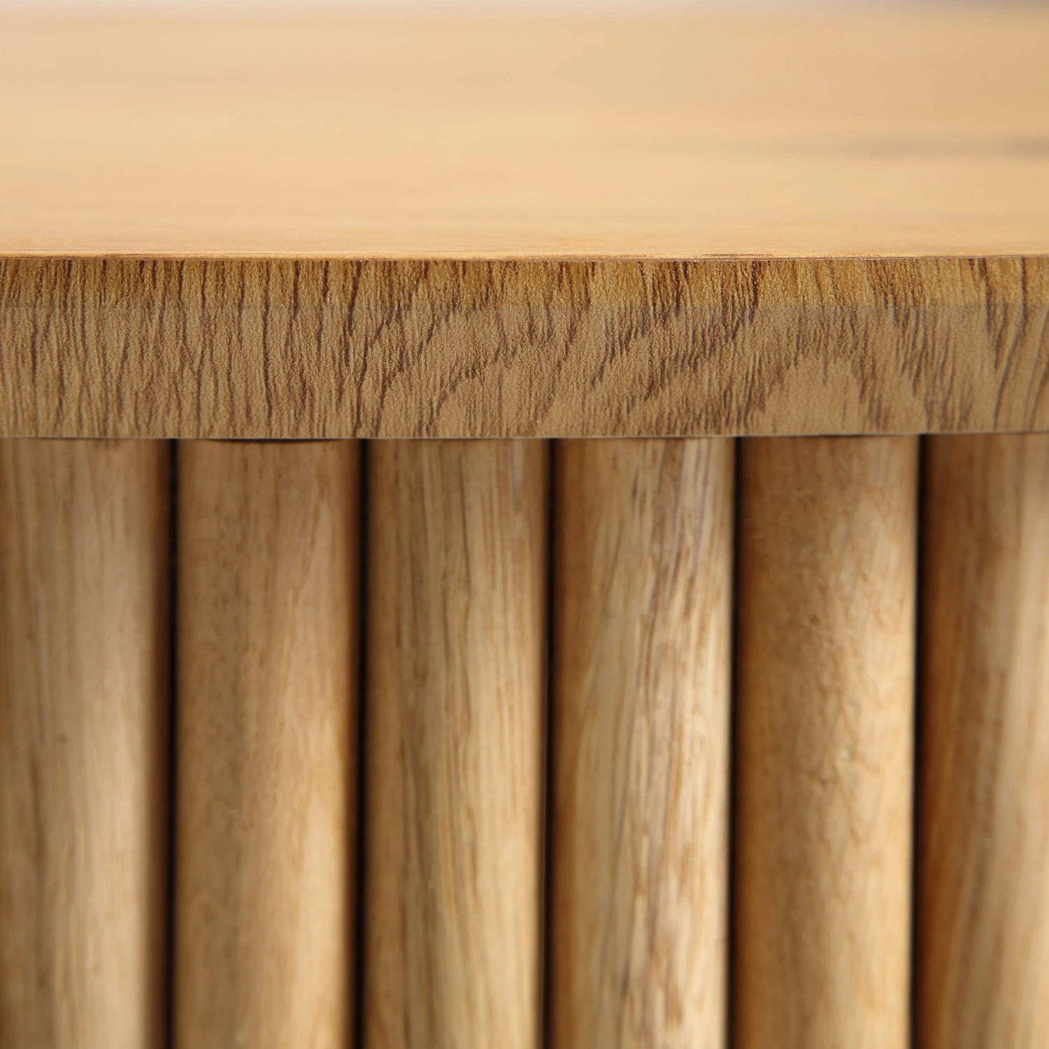 Maru Oak Round Coffee Table With Storage, Oak 10 Maru Oak Round Coffee Table With Storage, Oak - Image 10