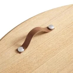 Maru Oak Round Coffee Table With Storage, Oak 27 Maru Oak Round Coffee Table With Storage, Oak -Daals Store BSD 140 OAK detail6