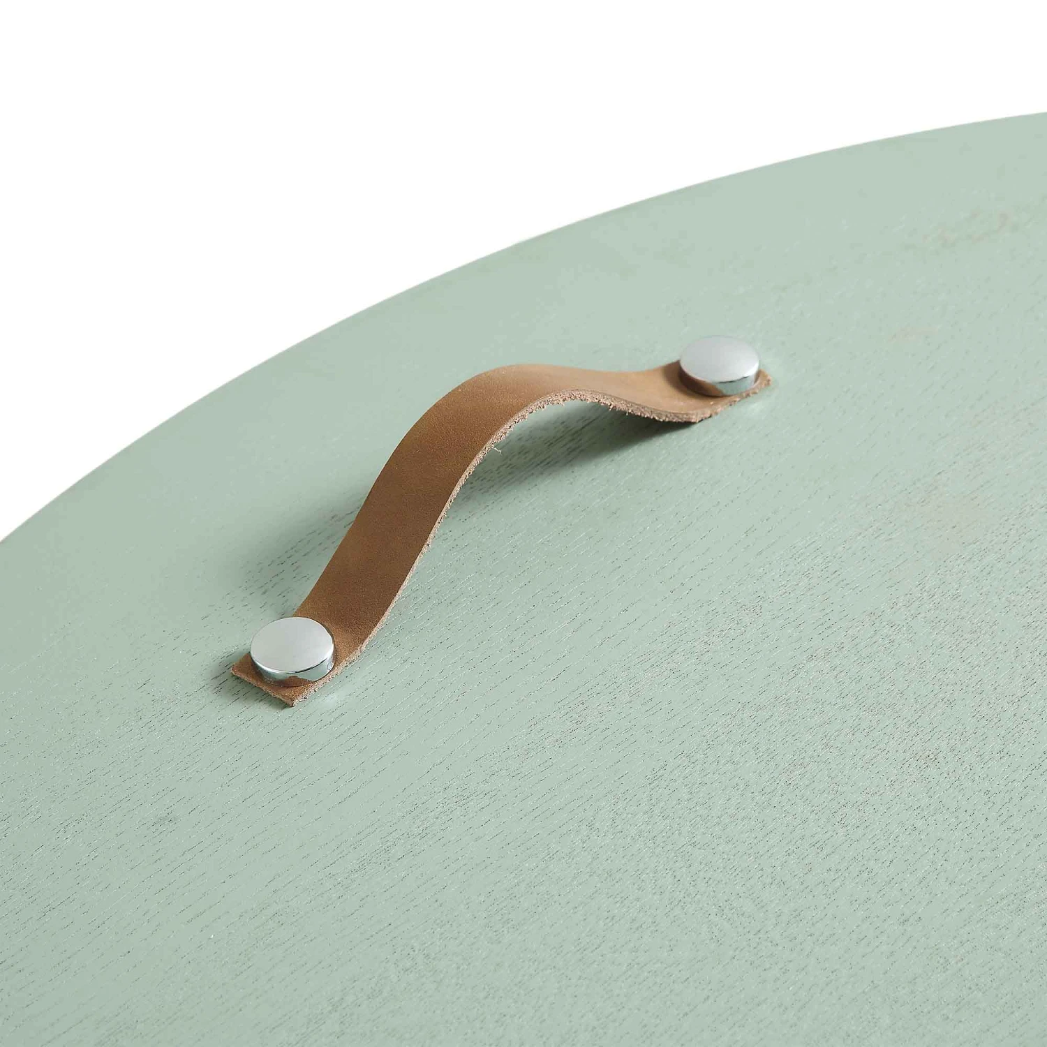 Maru Oak Round Coffee Table With Storage, Sage Green 12 Maru Oak Round Coffee Table With Storage, Sage Green - Image 12