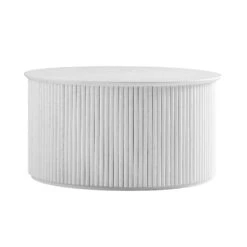 Maru Oak Round Coffee Table With Storage, Washed White 17 Maru Oak Round Coffee Table With Storage, Washed White -Daals Store BSD 140 WHITE WB1