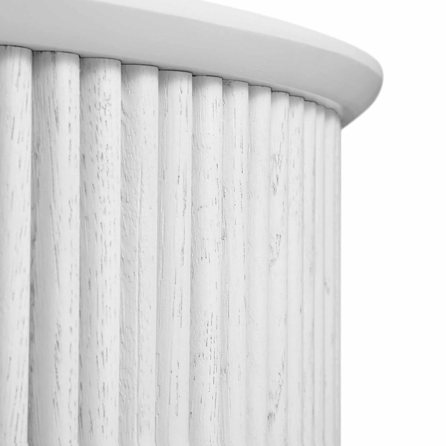 Maru Oak Round Coffee Table With Storage, Washed White 11 Maru Oak Round Coffee Table With Storage, Washed White - Image 11