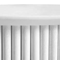 Maru Oak Round Coffee Table With Storage, Washed White 24 Maru Oak Round Coffee Table With Storage, Washed White -Daals Store BSD 140 WHITE detail4